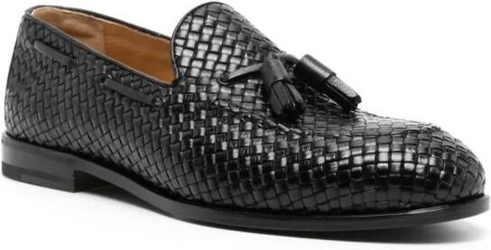 Henderson Baracco interwoven tassel-detail leather loafers Black