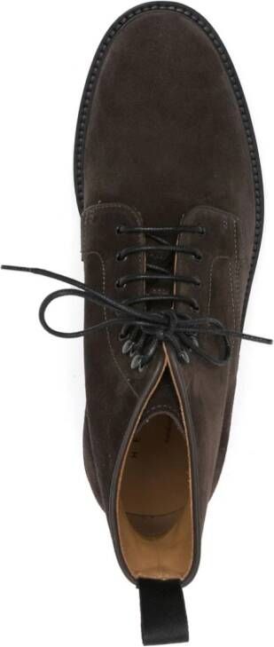 Henderson Baracco lace-up suede ankle boots Brown