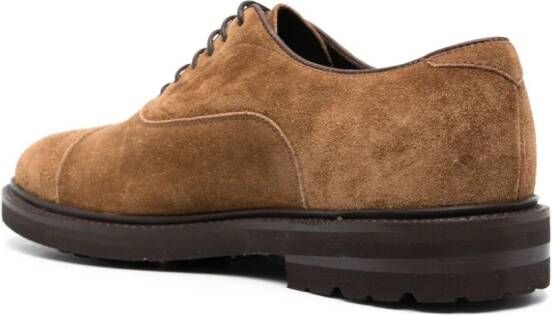 Henderson Baracco lace-up suede oxford shoes Brown