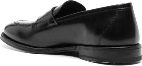 Henderson Baracco leather penny loafers Black