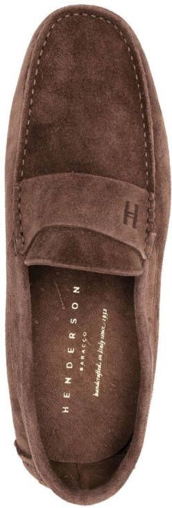 Henderson Baracco Mona suede loafers Brown