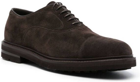 Henderson Baracco panelled lace-up oxford shoes Brown