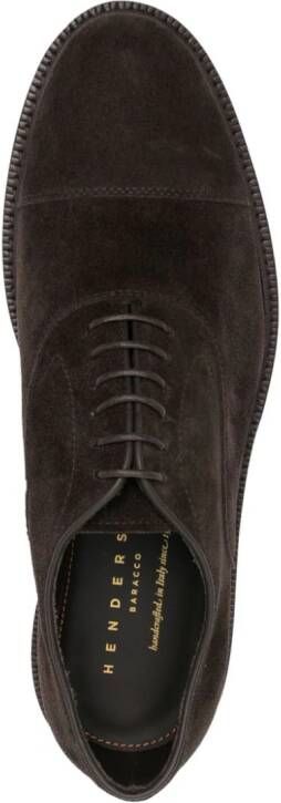 Henderson Baracco panelled lace-up oxford shoes Brown