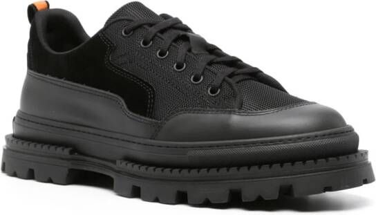 Henderson Baracco panelled lace-up sneakers Black