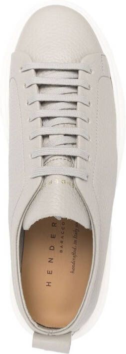 Henderson Baracco pebbled-finish low-top sneakers Grey