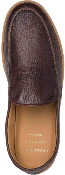 Henderson Baracco pebbled leather loafers Brown