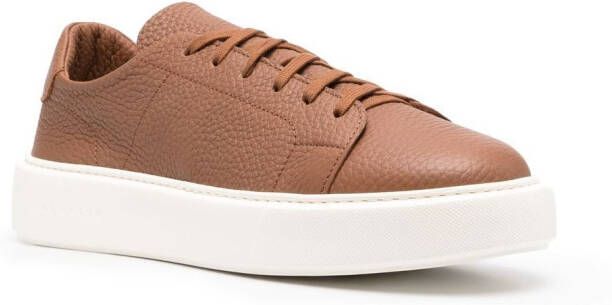 Henderson Baracco pebbled low-top sneakers Brown