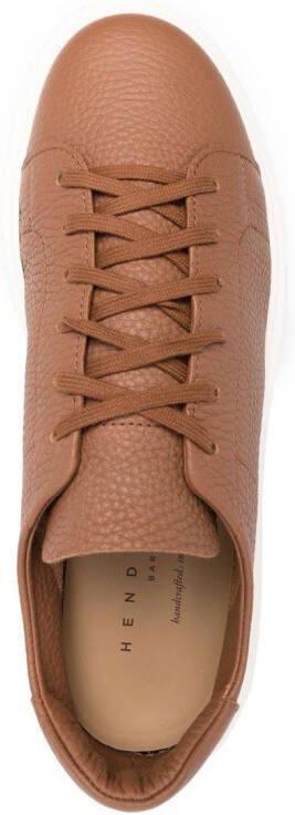 Henderson Baracco pebbled low-top sneakers Brown