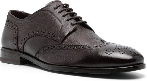 Henderson Baracco perforated-detail brogue shoes Brown