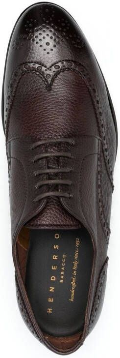 Henderson Baracco perforated-detail brogue shoes Brown