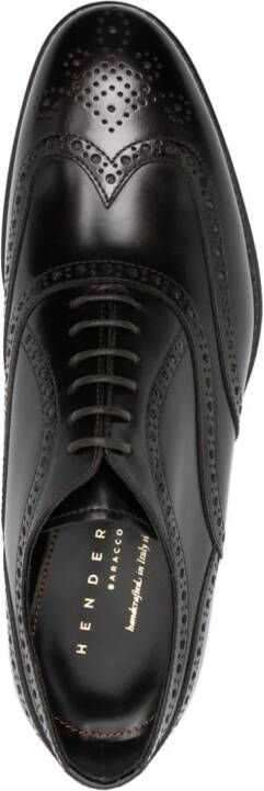 Henderson Baracco perforated-detail leather oxford shoes Brown