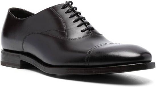 Henderson Baracco polished-finish leather Oxford shoes Black