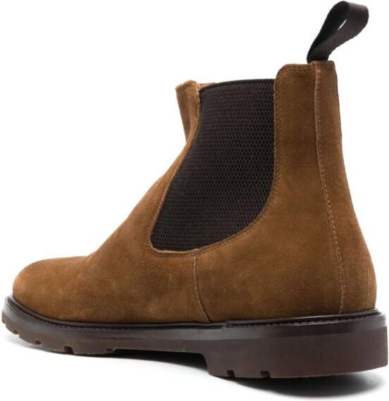 Henderson Baracco round-toe suede boots Brown