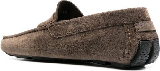Henderson Baracco segmented-sole suede loafers Brown