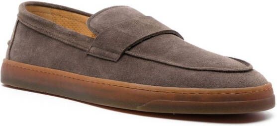 Henderson Baracco slip-on suede loafers Brown