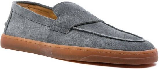 Henderson Baracco slip-on suede loafers Grey