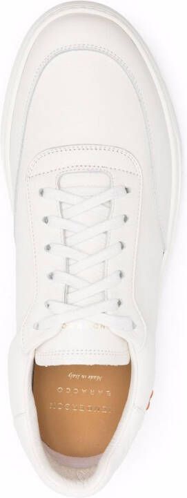 Henderson Baracco stitch-detail lace-up sneakers White