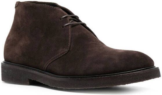 Henderson Baracco suede lace-up boots Brown