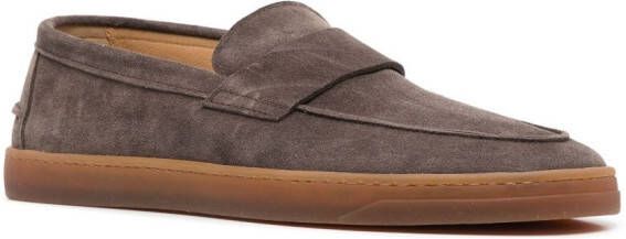 Henderson Baracco suede penny loafers Brown