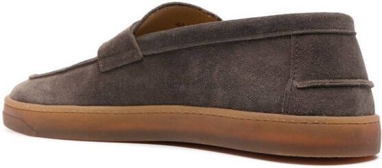 Henderson Baracco suede penny loafers Brown