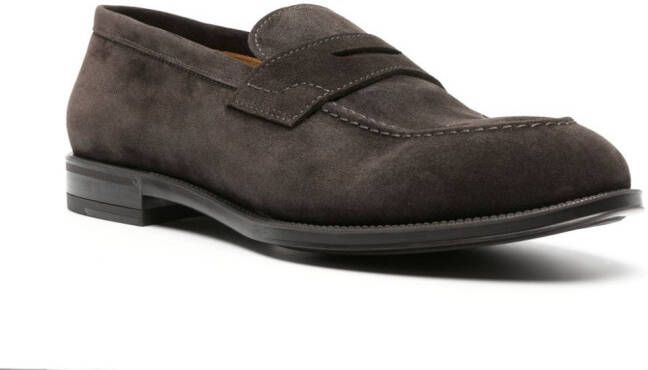 Henderson Baracco suede penny-slot loafers Brown