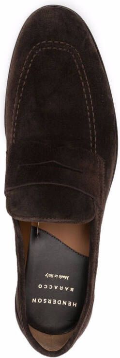 Henderson Baracco suede slip-on loafers Brown