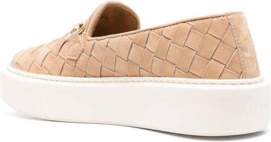 Henderson Baracco Tina braided suede loafers Neutrals