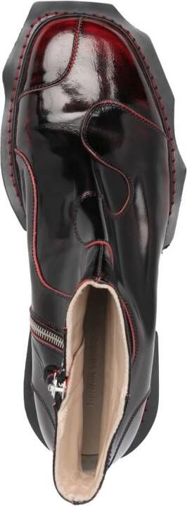 Henrik Vibskov Enzo leather ankle boots Red