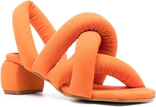 Henrik Vibskov Sausage 60mm crossover-strap sandals Orange