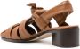 Hereu 40mm Bena Heeled leather sandals Brown - Thumbnail 3