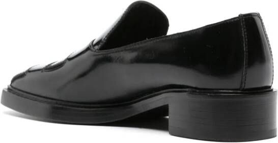 Hereu 40mm crocodile-embossed leather loafers Black