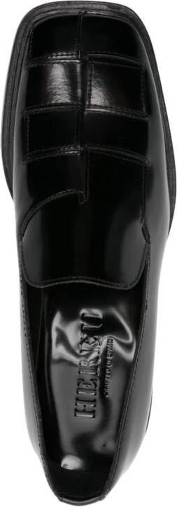 Hereu 40mm crocodile-embossed leather loafers Black