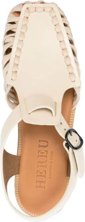 Hereu Alaro caged leather sandals Neutrals