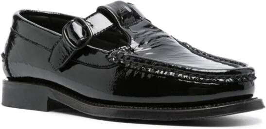 Hereu Alber crinkled leather loafers Black