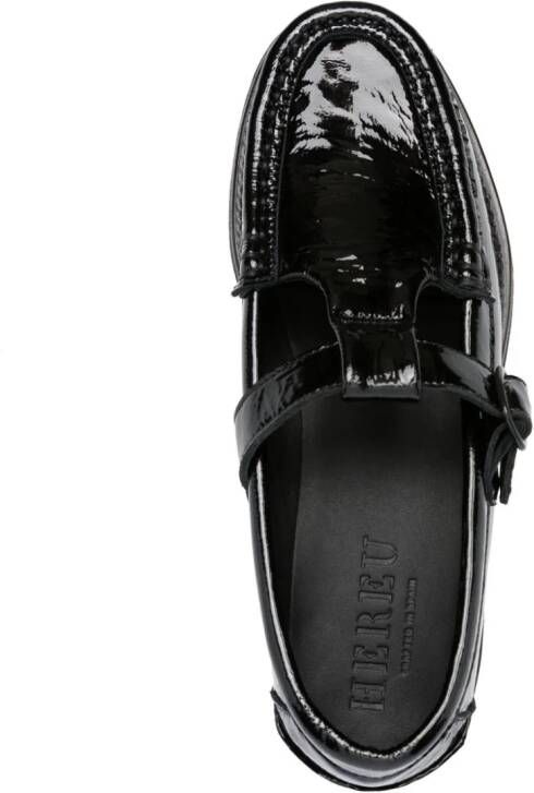 Hereu Alber crinkled leather loafers Black