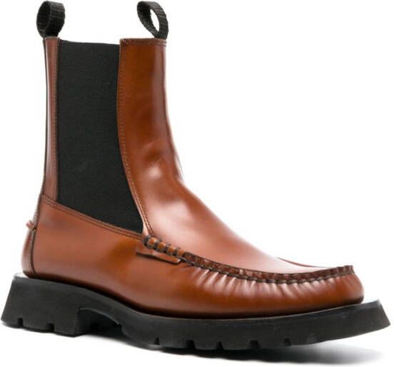 Hereu Alda leather ankle boots Brown