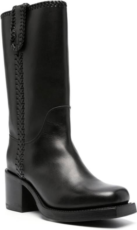 Hereu Aumandra 65mm leather boots Black