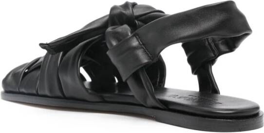 Hereu Bena interwoven leather sandals Black
