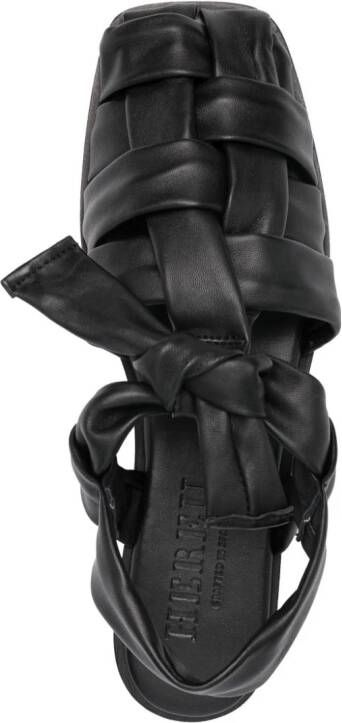 Hereu Bena interwoven leather sandals Black