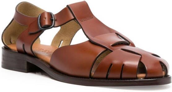 Hereu buckle-fastening cut-out sandals Brown