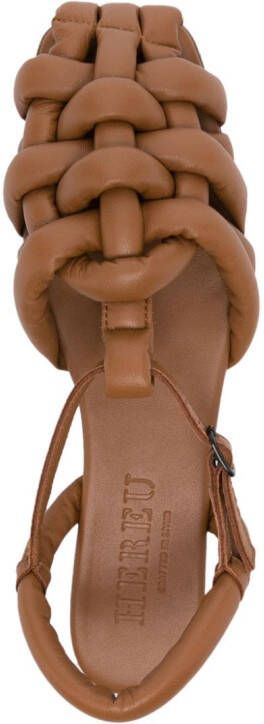 Hereu Cabersa padded leather sandals Brown