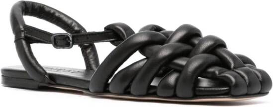 Hereu Cabersa pebbled leather sandals Black