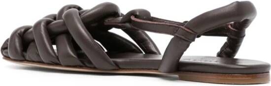 Hereu Cabersa pebbled leather sandals Brown