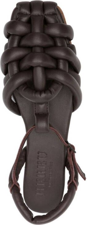 Hereu Cabersa pebbled leather sandals Brown