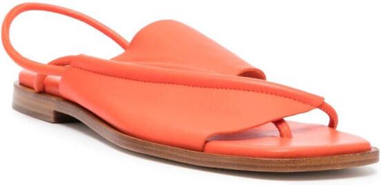 Hereu Clava leather sandals Orange