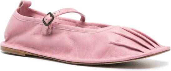 Hereu Dansa leather ballerina shoes Pink