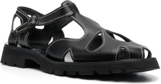 Hereu Floreta leather sandals Black