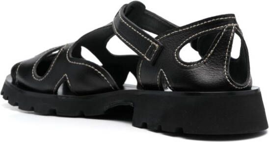 Hereu Floreta leather sandals Black