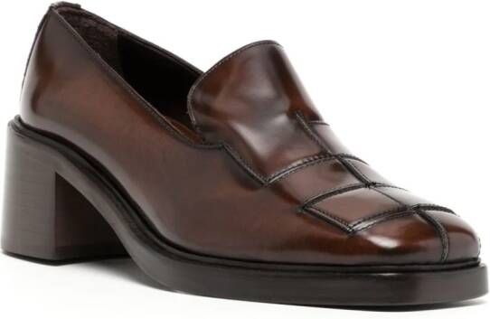 Hereu Guera 55mm leather loafers Brown