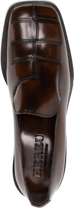 Hereu Guera 55mm leather loafers Brown